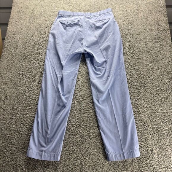 Polo Ralph Lauren Chino Pants 33x32 Blue Cotton Straight Fit Preppy - Picture 5 of 10